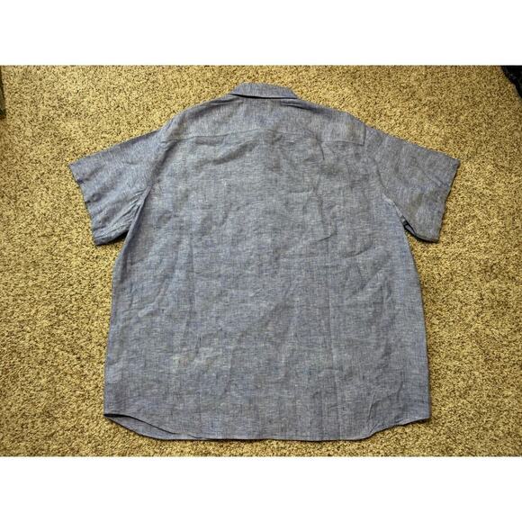 UNTUCKIt Long Sleeve shirt, size XXXLT, Blue, 100% Linen - Picture 5 of 10